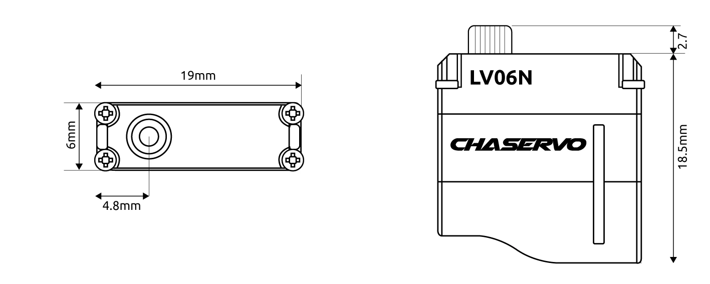 CHA LV06N Servo - 1.7Kg.cm 0.06s 5.8g 6mm 5 CHA LV06N Servo - 1.7Kg.cm 0.06s 5.8g 6mm - Image 3