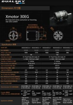 DualskyXM3036EG-11 1370 RPM/V 89g Cased Outrunner -Model Toy Store dualsky xm3036eg 11 1370 rpm v 89g cased outrunner 40