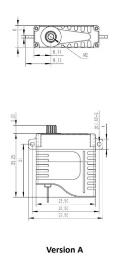 KST HS08A Wing Servo - 5.2Kg.cm 0.11s 11.0g 8mm -Model Toy Store kst hs08a wing servo 5 2kg cm 0 11s 11 0g 8mm 40