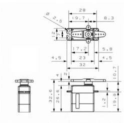 KST MS320 V2 Servo - 6.2Kg.cm 0.08s 20.8g 12mm -Model Toy Store kst ms320 v2 servo 6 2kg cm 0 08s 20 8g 12mm 60