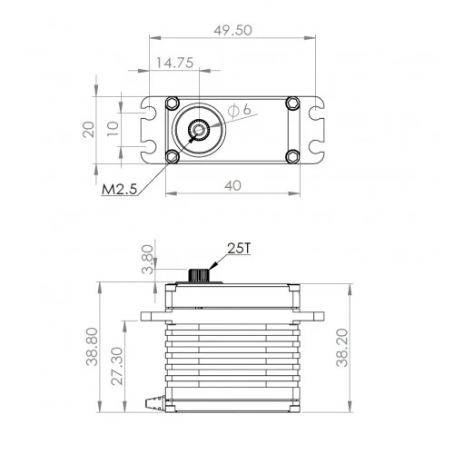 MKS HBL550 Servo - 39Kg.cm 0.08s 79g 20mm 5 MKS HBL550 Servo - 39Kg.cm 0.08s 79g 20mm - Image 4