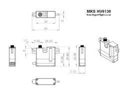 MKS HV6130 Servo - 8.1Kg.cm 0.10s 22.5g 10mm -Model Toy Store mks hv6130 servo 8 1kg cm 0 10s 22 5g 10mm 80