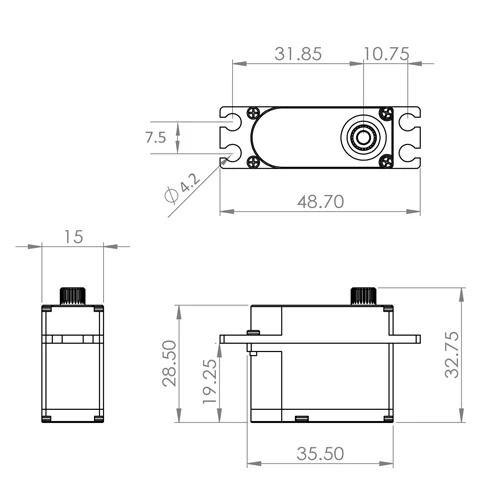 MKS HV747Servo - 15.0Kg.cm 0.13s 35.5g 15mm 4 MKS HV747Servo - 15.0Kg.cm 0.13s 35.5g 15mm - Image 2