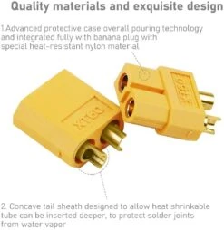 XT60 Plugs & Sockets (5 Prs) -Model Toy Store xt60 plugs sockets 5 prs 30
